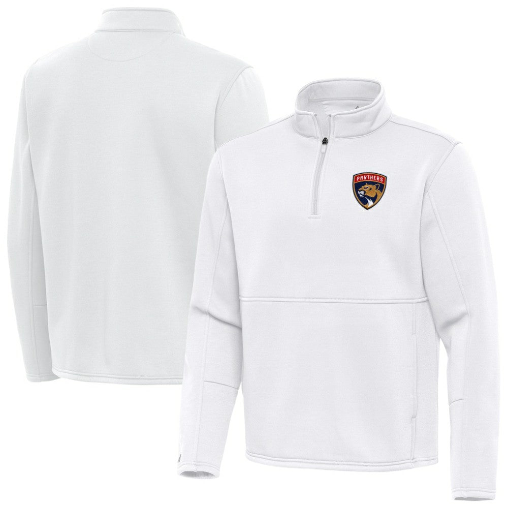 Florida Panthers Antigua Twist Quarter-Zip Pullover Jacket - White | NHL Lifestyle