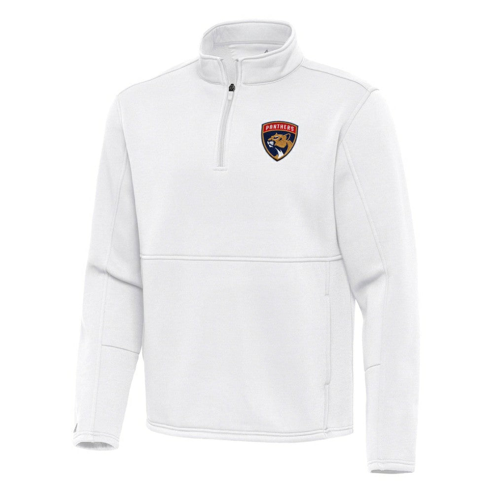 Florida Panthers Antigua Twist Quarter-Zip Pullover Jacket - White | NHL Lifestyle