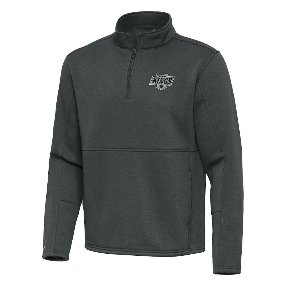 Los Angeles Kings Antigua Twist Quarter-Zip Pullover Jacket - Silver | NHL Lifestyle