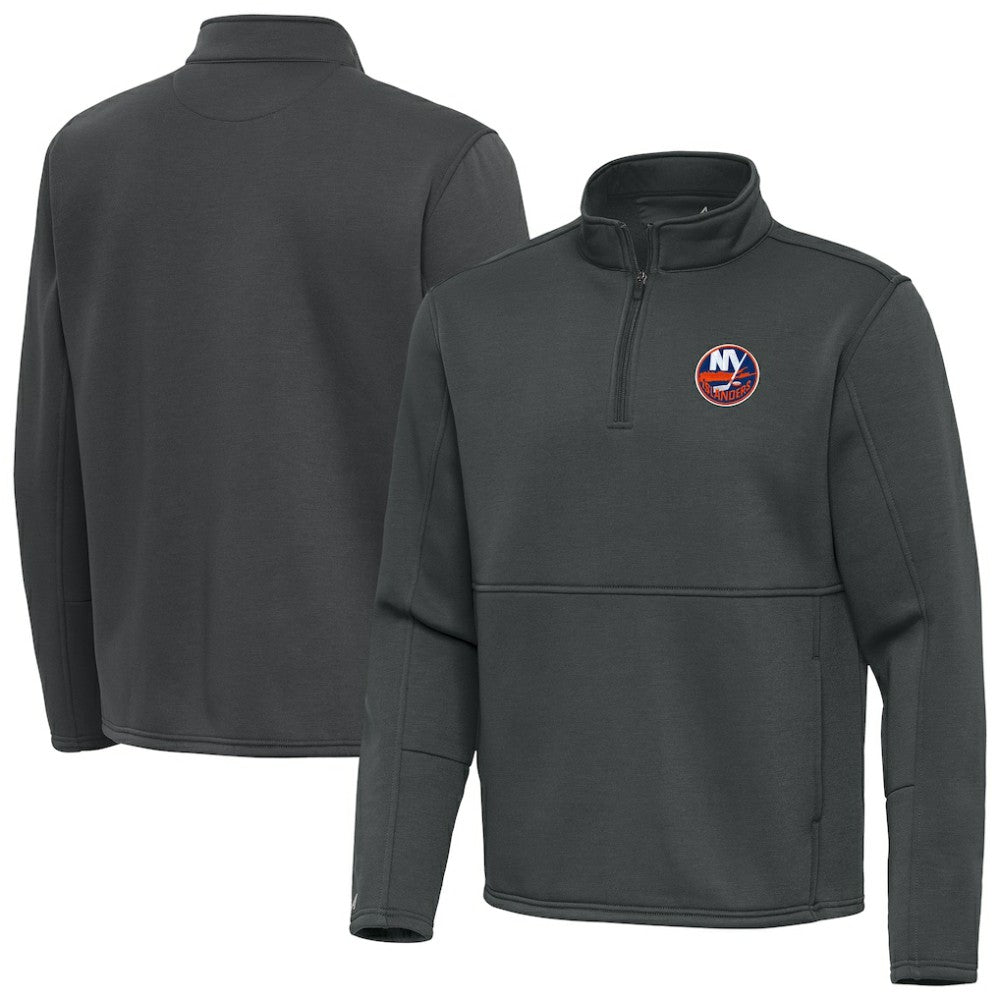 New York Islanders Antigua Twist Quarter-Zip Pullover Jacket - Pewter | NHL near me
