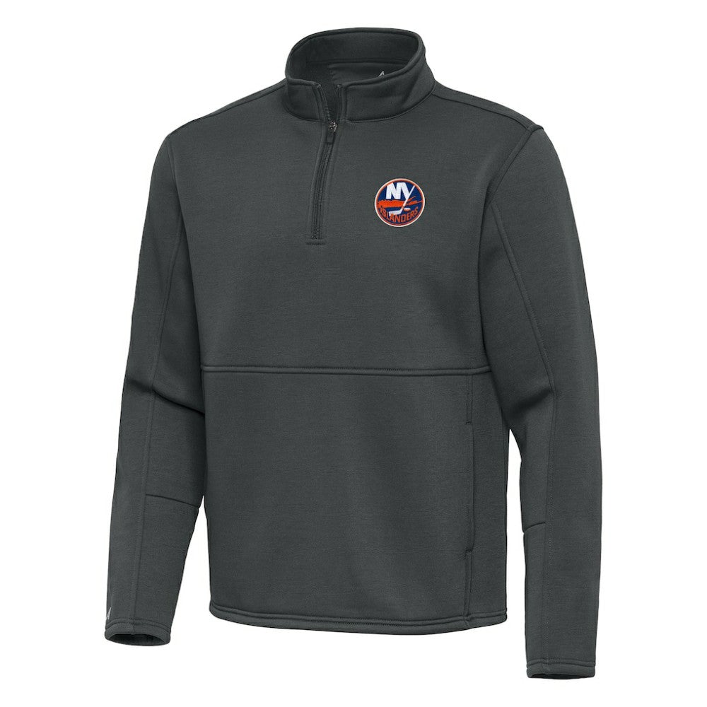New York Islanders Antigua Twist Quarter-Zip Pullover Jacket - Pewter | NHL near me