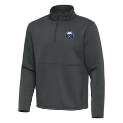 Buffalo Sabres Antigua Twist Quarter-Zip Pullover Jacket - Pewter | NHL Clearance