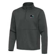 San Jose Sharks Antigua Twist Quarter-Zip Pullover Jacket - Pewter | NHL online