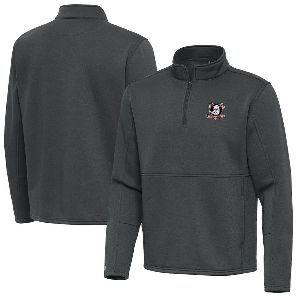 Anaheim Ducks Antigua Twist Quarter-Zip Pullover Jacket - Silver | NHL online