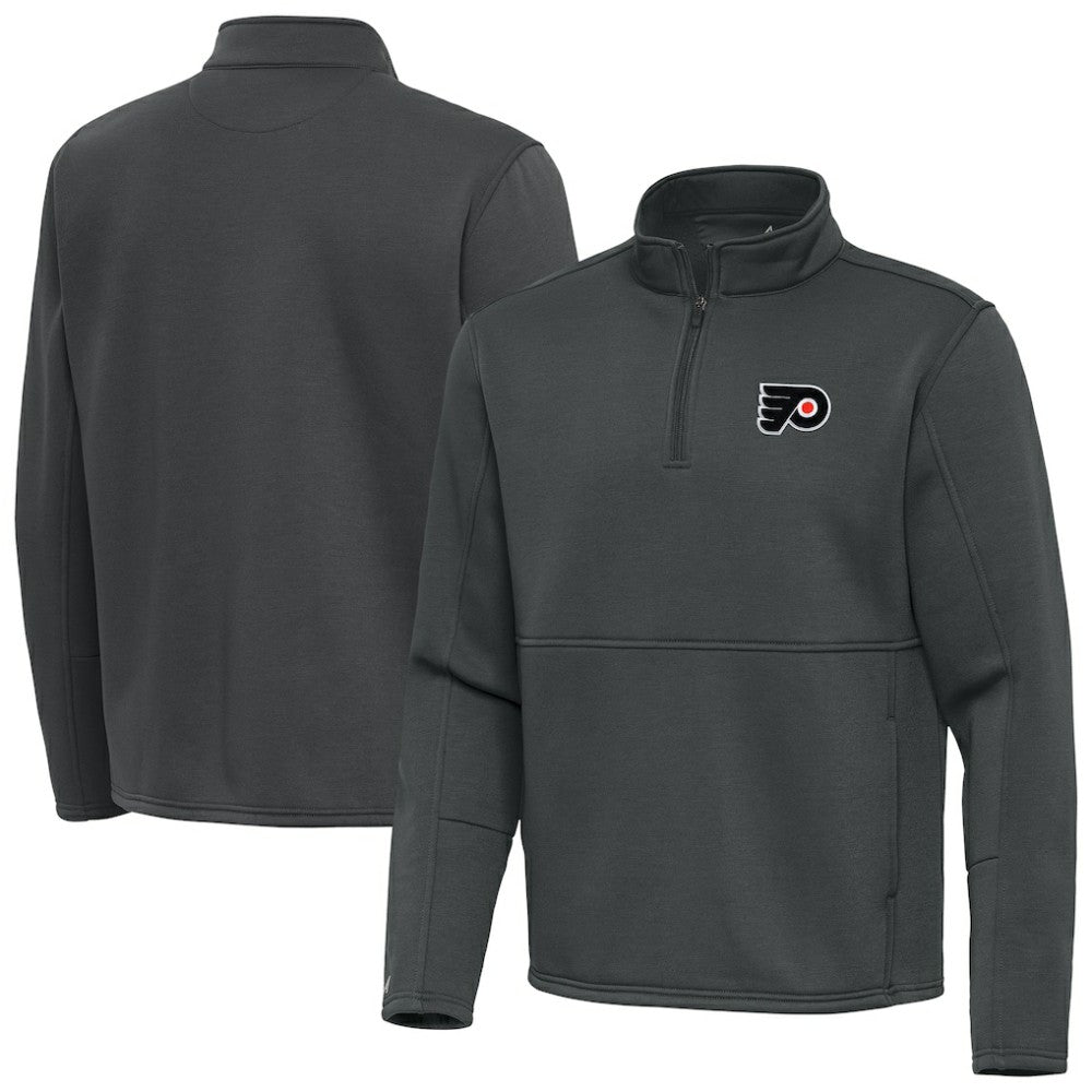 Philadelphia Flyers Antigua Twist Quarter-Zip Pullover Jacket - Pewter | NHL sale
