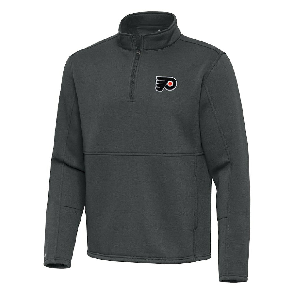 Philadelphia Flyers Antigua Twist Quarter-Zip Pullover Jacket - Pewter | NHL sale