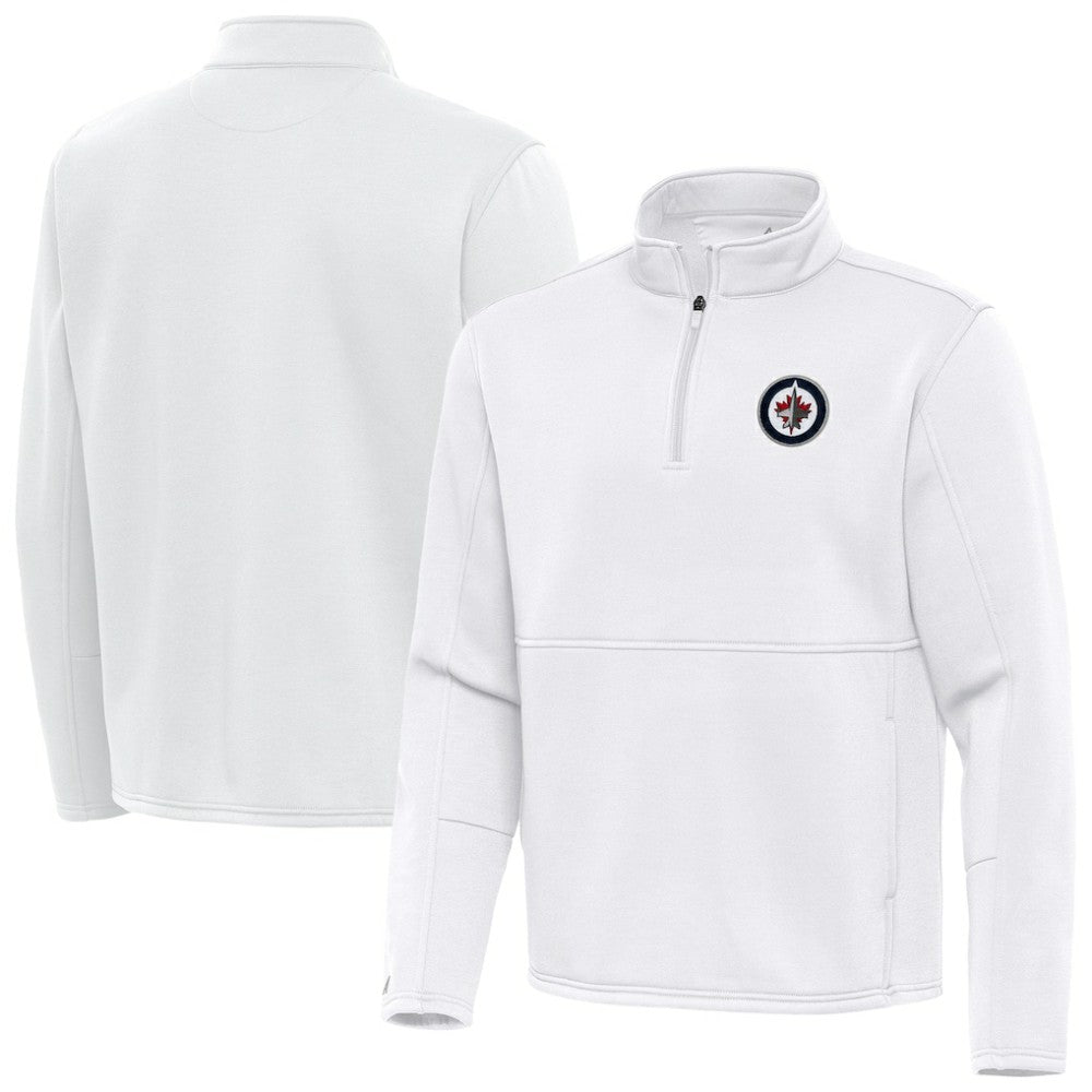Winnipeg Jets Antigua Twist Quarter-Zip Pullover Jacket - White | NHL online