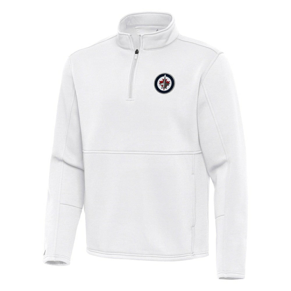 Winnipeg Jets Antigua Twist Quarter-Zip Pullover Jacket - White | NHL online