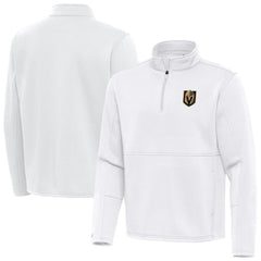 Vegas Golden Knights Antigua Twist Quarter-Zip Pullover Jacket - White | NHL Clearance
