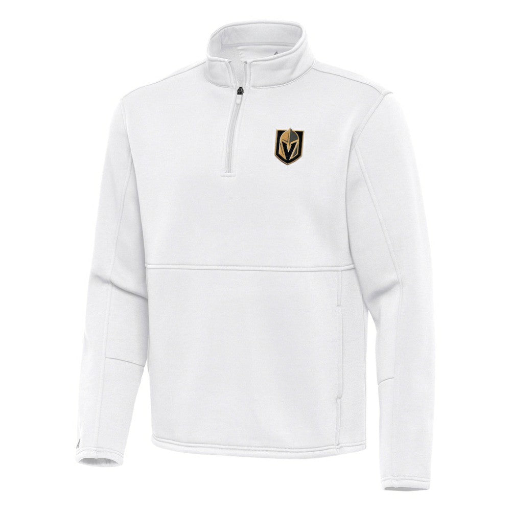 Vegas Golden Knights Antigua Twist Quarter-Zip Pullover Jacket - White | NHL Clearance
