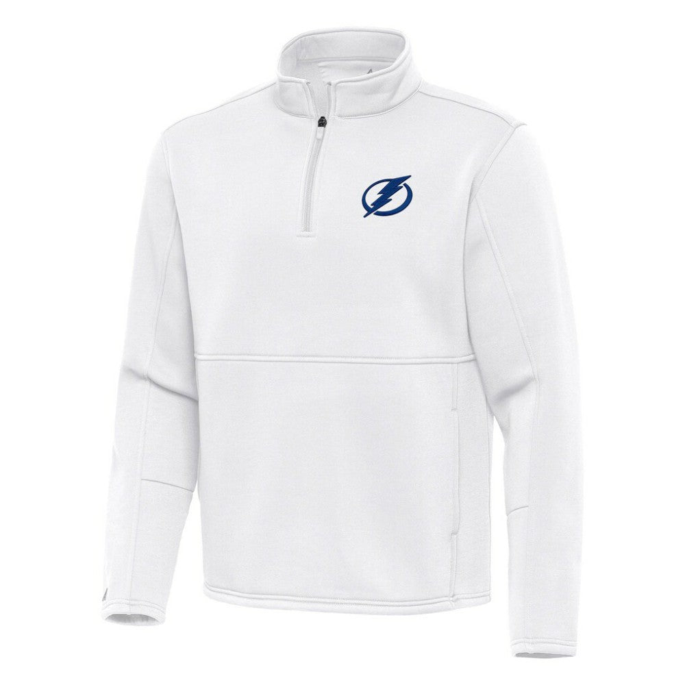 Tampa Bay Lightning Antigua Twist Quarter-Zip Pullover Jacket - White | NHL Lifestyle