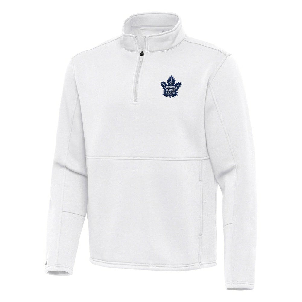 Toronto Maple Leafs Antigua Twist Quarter-Zip Pullover Jacket - White | NHL discount