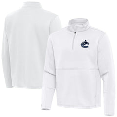 Vancouver Canucks Antigua Twist Quarter-Zip Pullover Jacket - White | NHL online