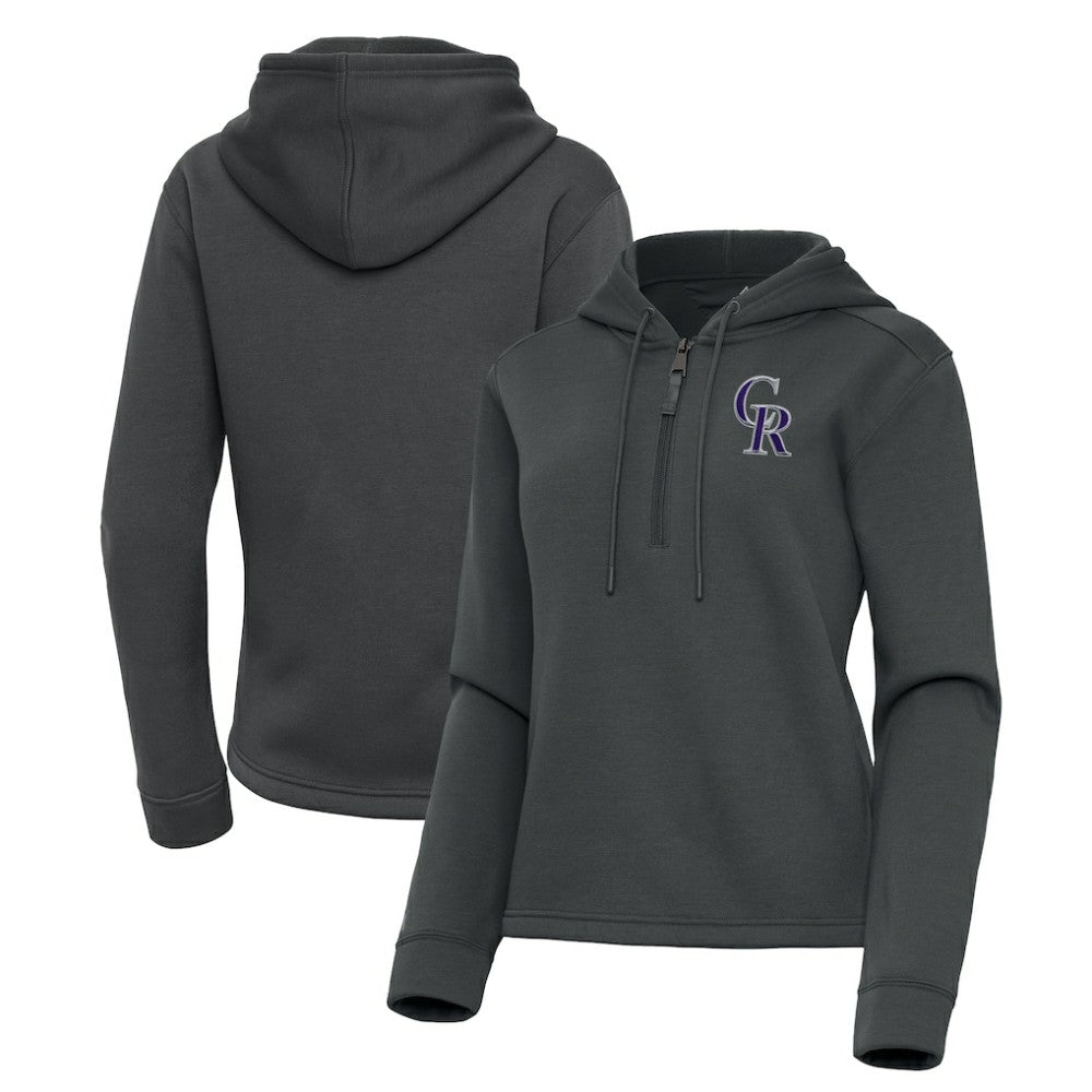 Colorado Rockies Antigua Women's Contemporary Quarter-Zip Hoodie Discount