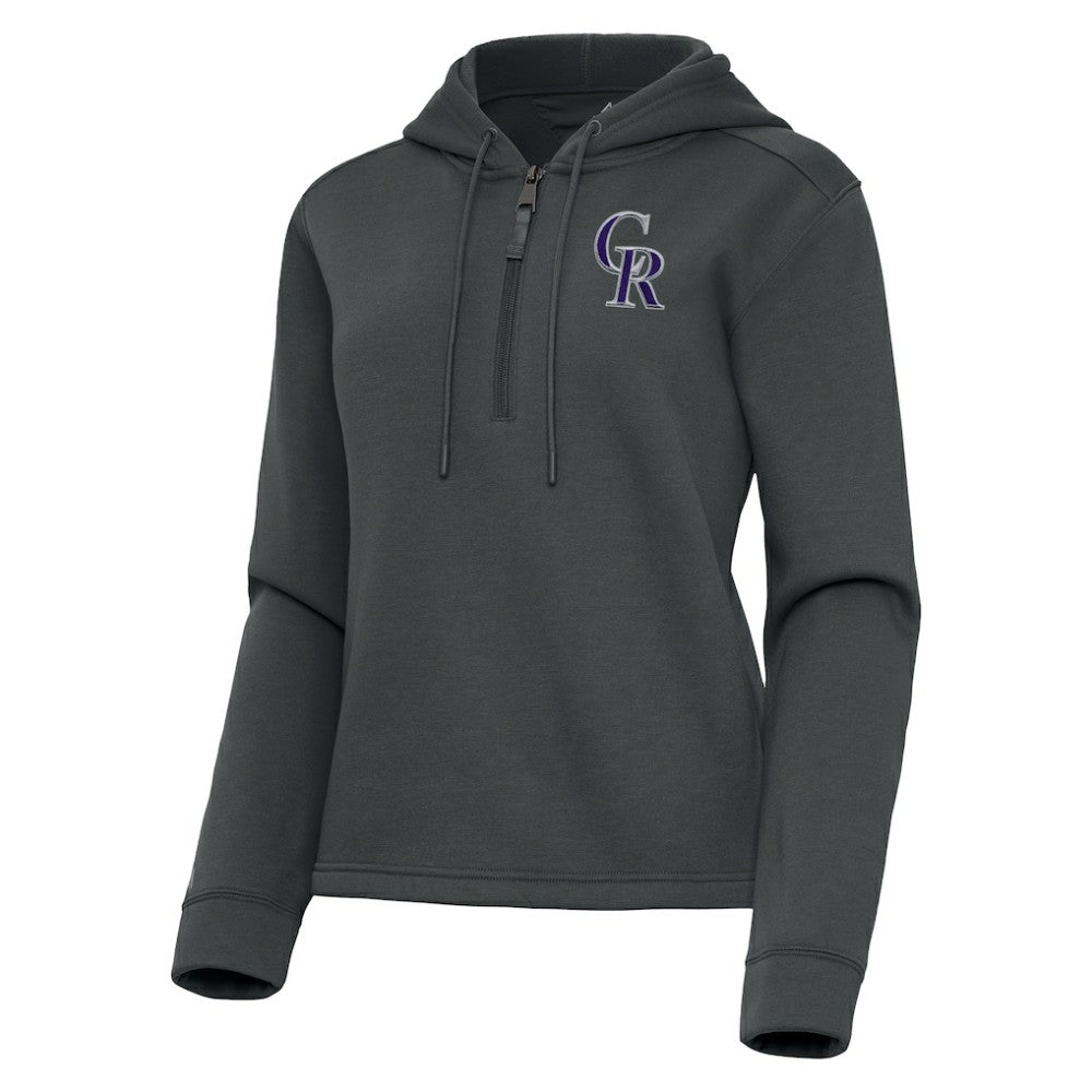 Colorado Rockies Antigua Women's Contemporary Quarter-Zip Hoodie Discount