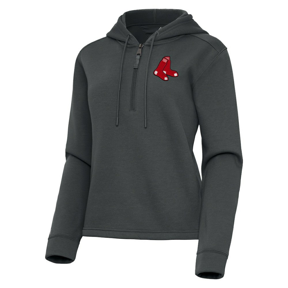 Boston Red Sox Antigua Women's Contemporary Quarter-Zip Hoodie for sale