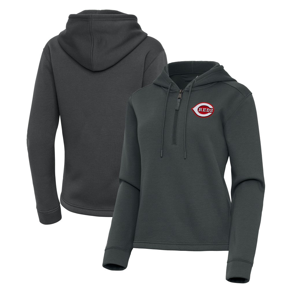 Cincinnati Reds Antigua Women's Contemporary Quarter-Zip Hoodie Outlet