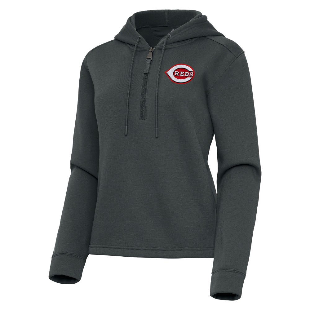 Cincinnati Reds Antigua Women's Contemporary Quarter-Zip Hoodie Outlet
