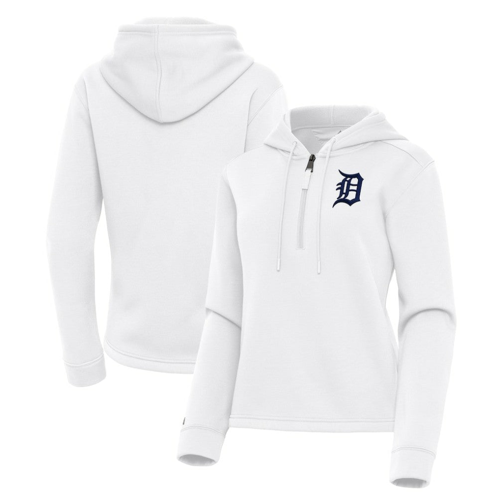 Detroit Tigers Antigua Women's Contemporary Quarter-Zip Hoodie Discount