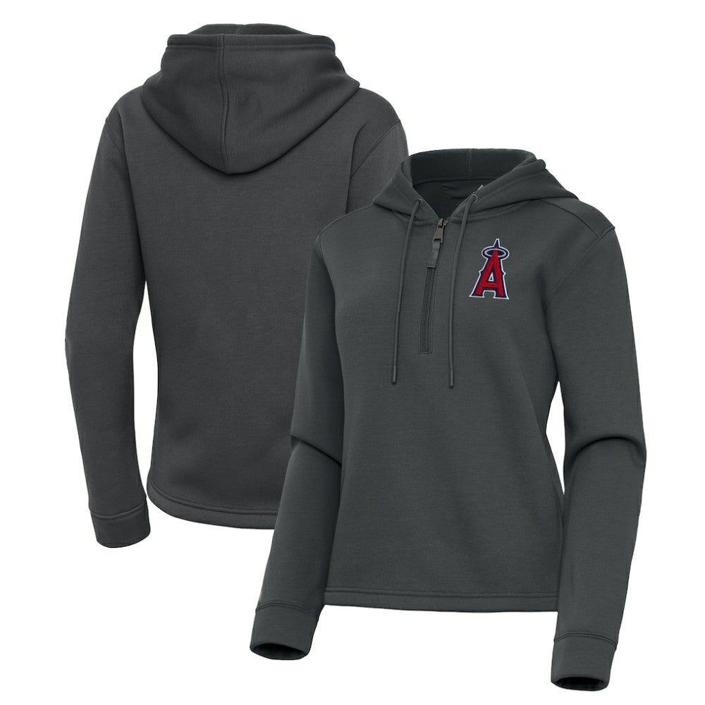 Los Angeles Angels Antigua Women's Contemporary Quarter-Zip Hoodie for sale