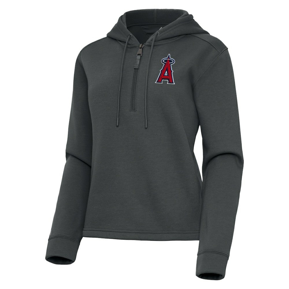 Los Angeles Angels Antigua Women's Contemporary Quarter-Zip Hoodie for sale