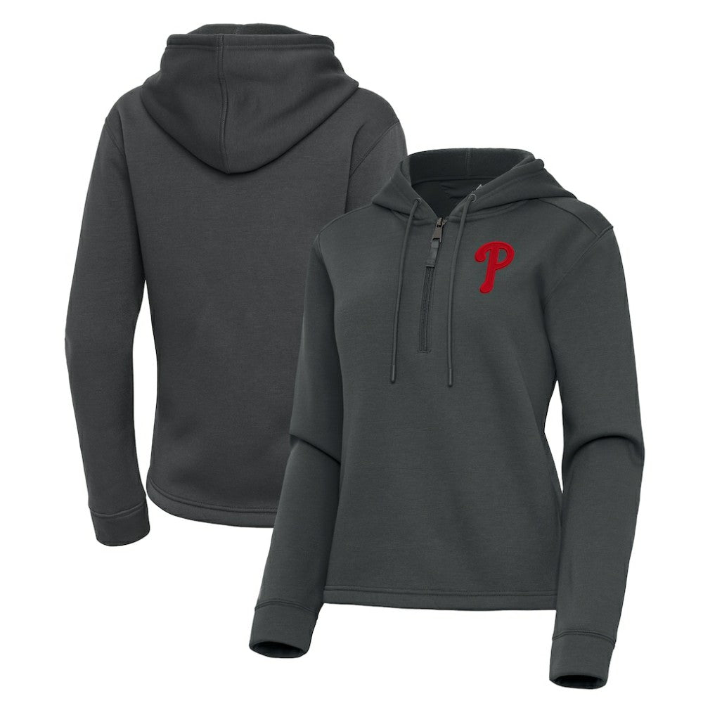 Philadelphia Phillies Antigua Women's Contemporary Quarter-Zip Hoodie Near Me