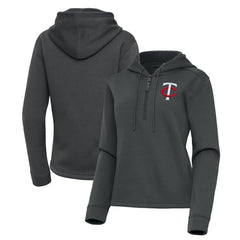 Minnesota Twins Antigua Women's Contemporary Quarter-Zip Hoodie Outlet