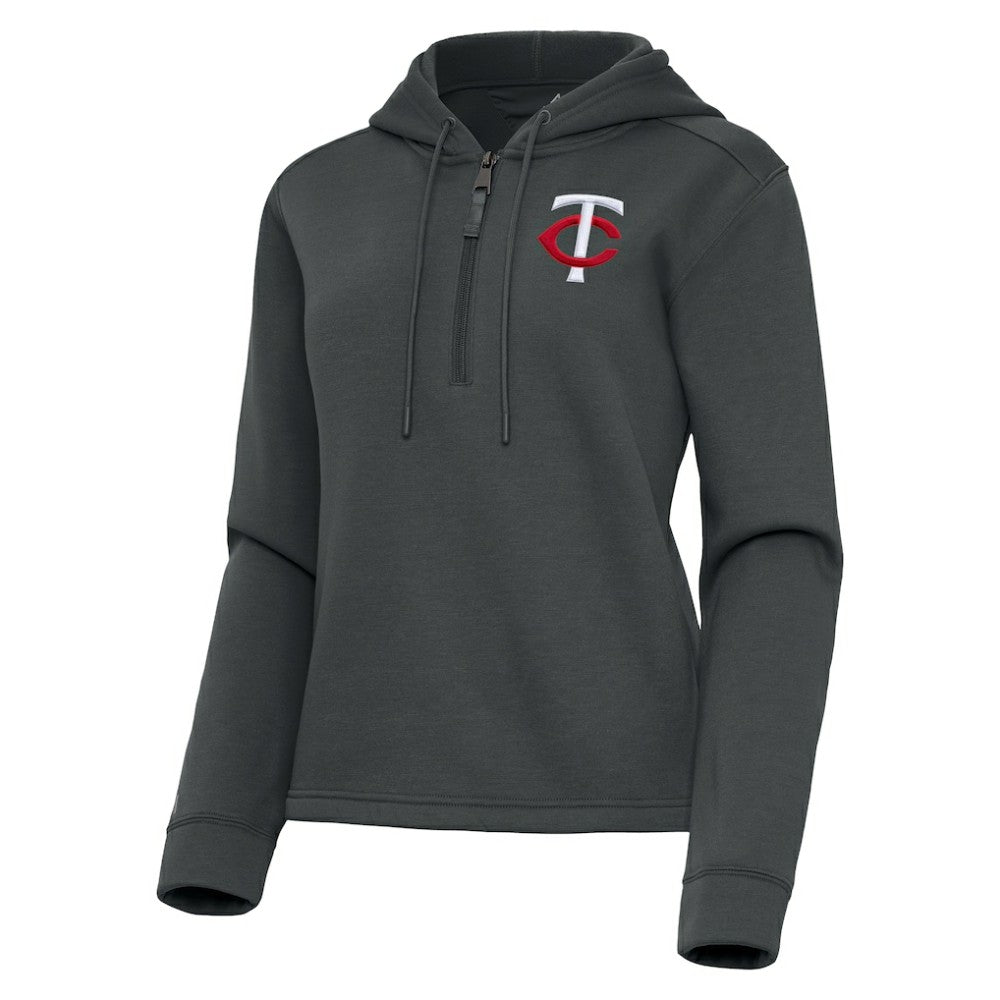 Minnesota Twins Antigua Women's Contemporary Quarter-Zip Hoodie Outlet