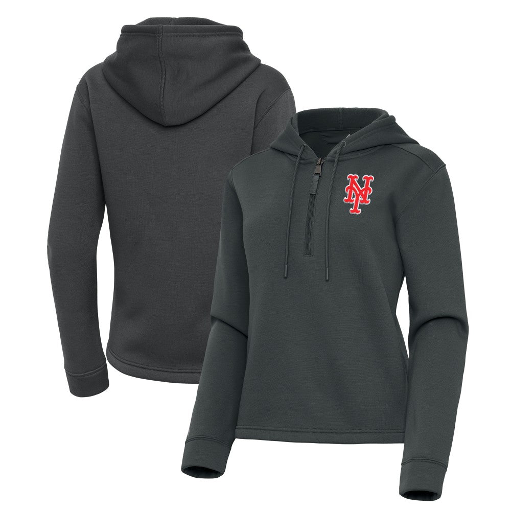 New York Mets Antigua Women's Contemporary Quarter-Zip Hoodie Sale