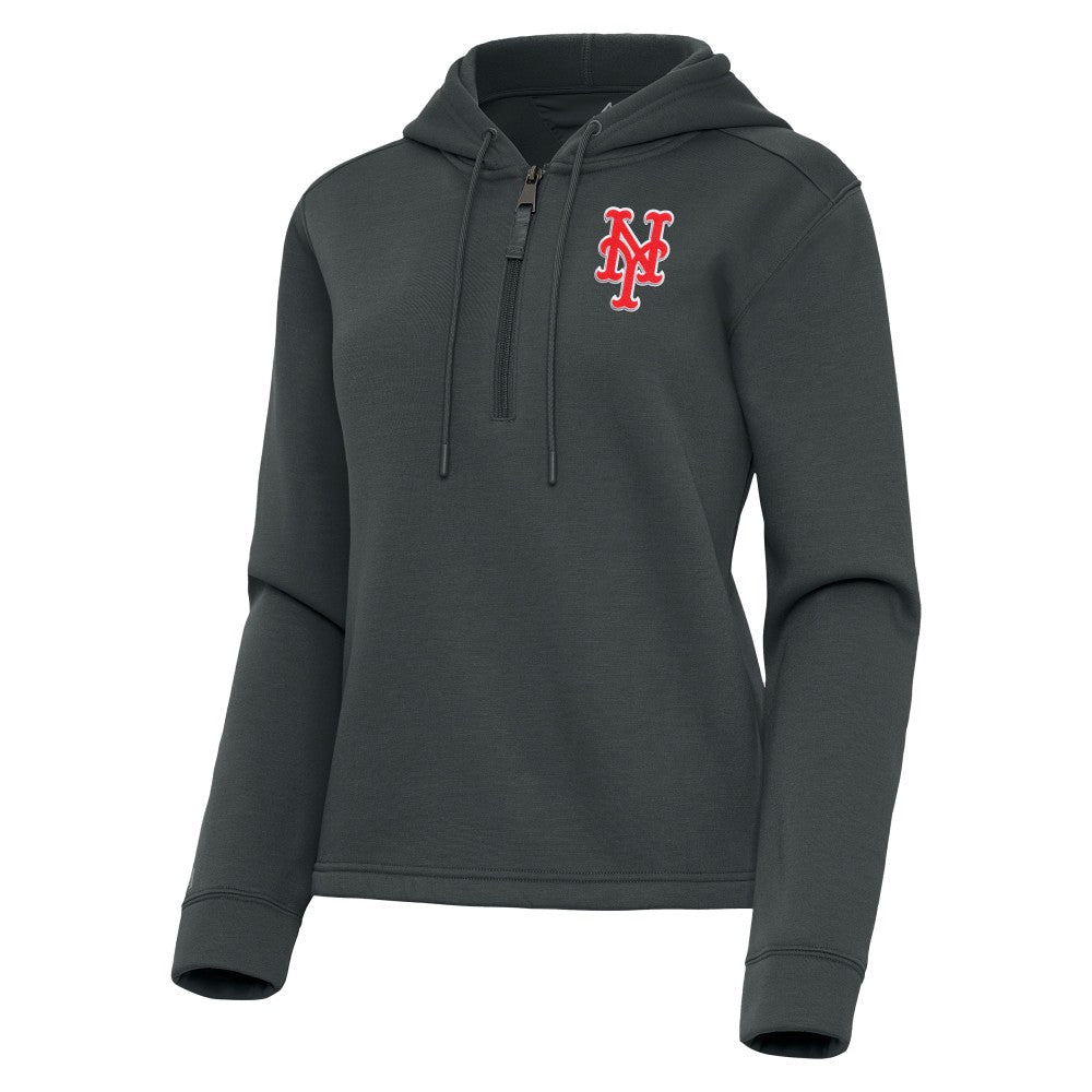 New York Mets Antigua Women's Contemporary Quarter-Zip Hoodie Sale