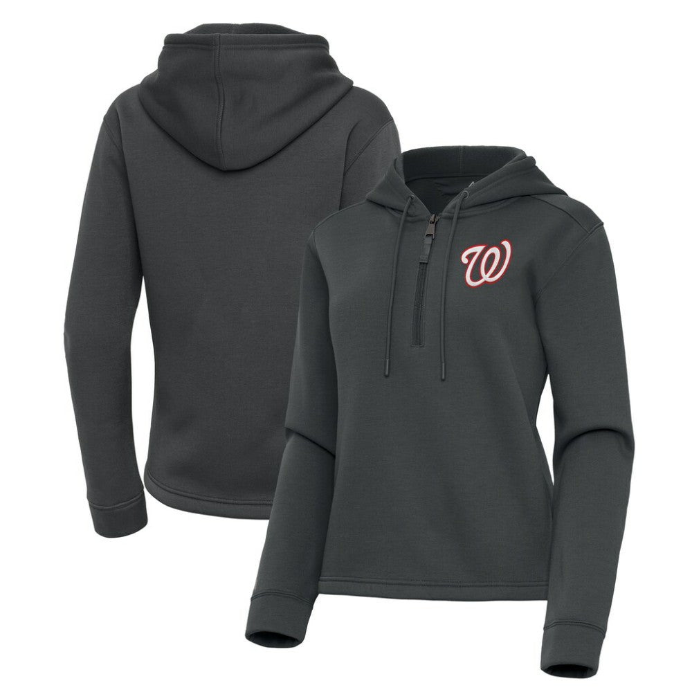 Washington Nationals Antigua Women's Contemporary Quarter-Zip Hoodie Sale