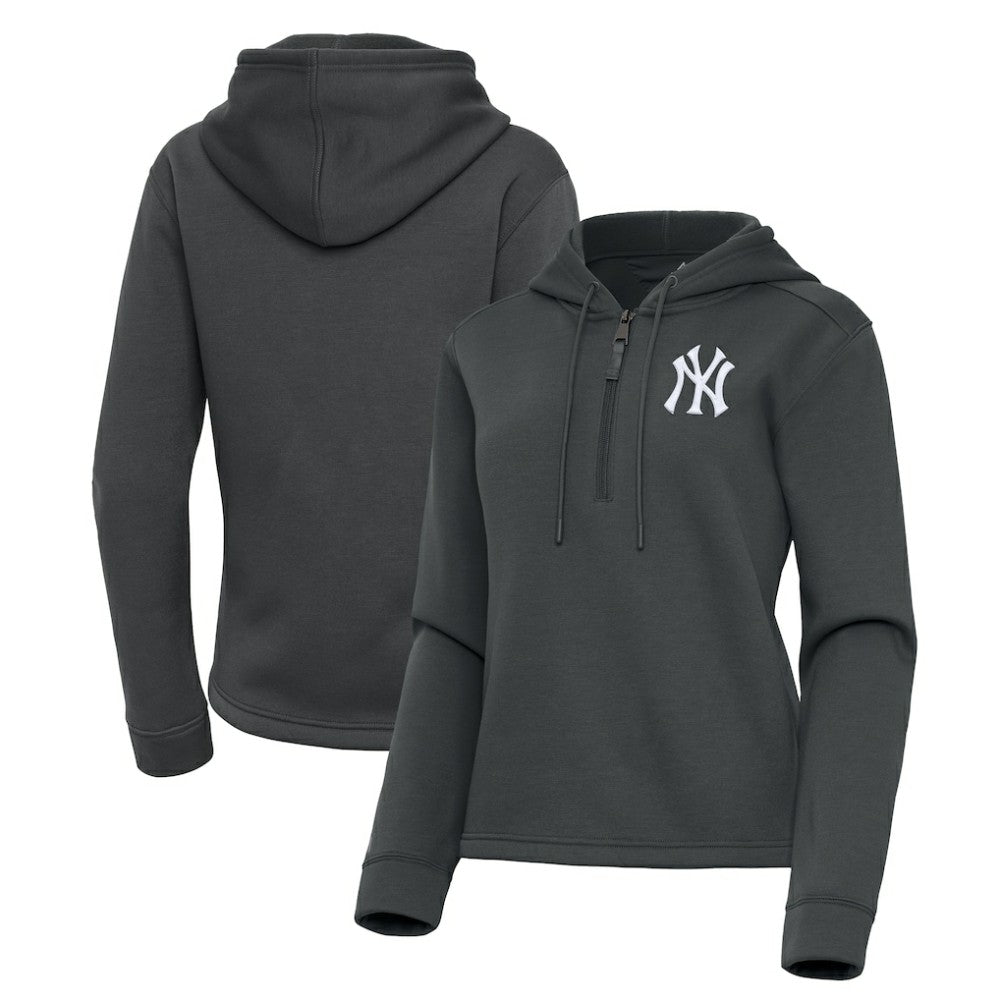 New York Yankees Antigua Women's Contemporary Quarter-Zip Hoodie Discount