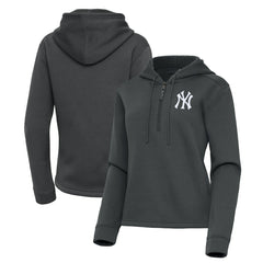 New York Yankees Antigua Women's Contemporary Quarter-Zip Hoodie Discount