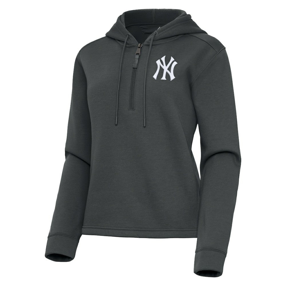 New York Yankees Antigua Women's Contemporary Quarter-Zip Hoodie Discount