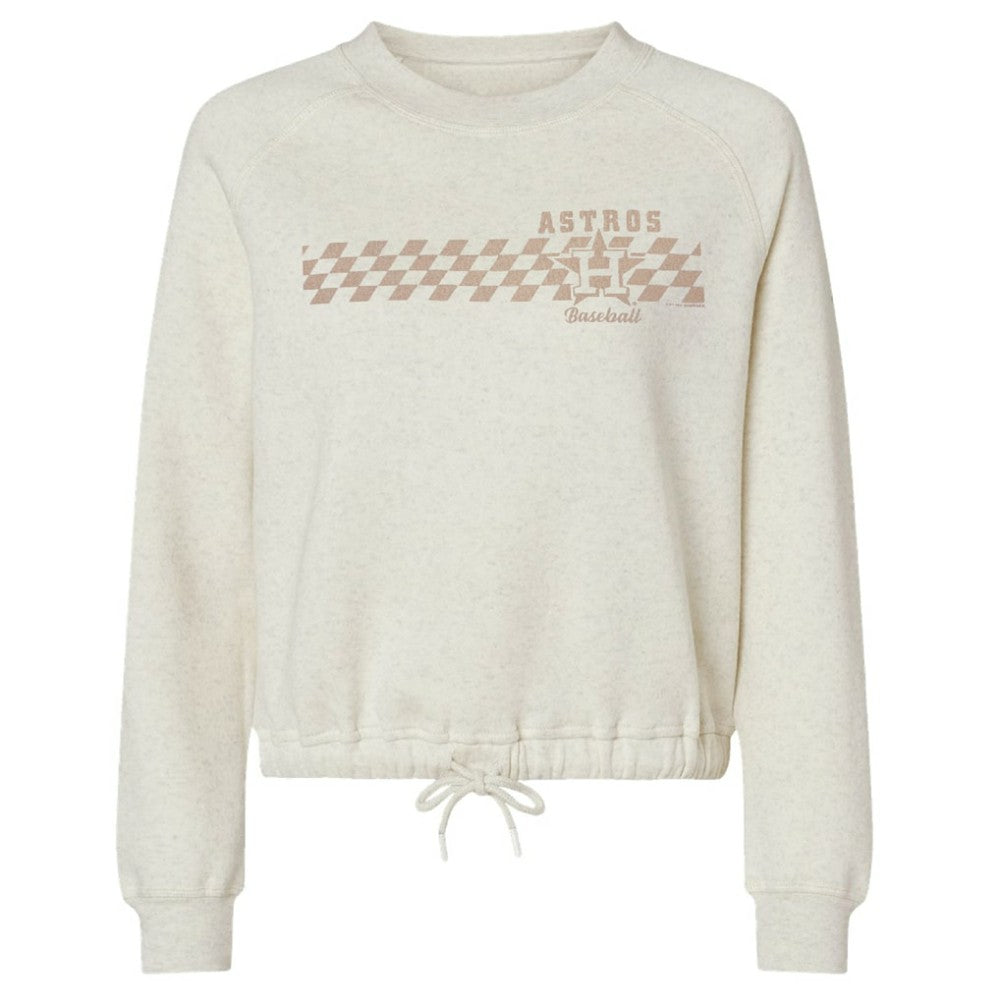 Houston Astros Soft as a Grape Women's Tonal Checkered Sweatshirt Online