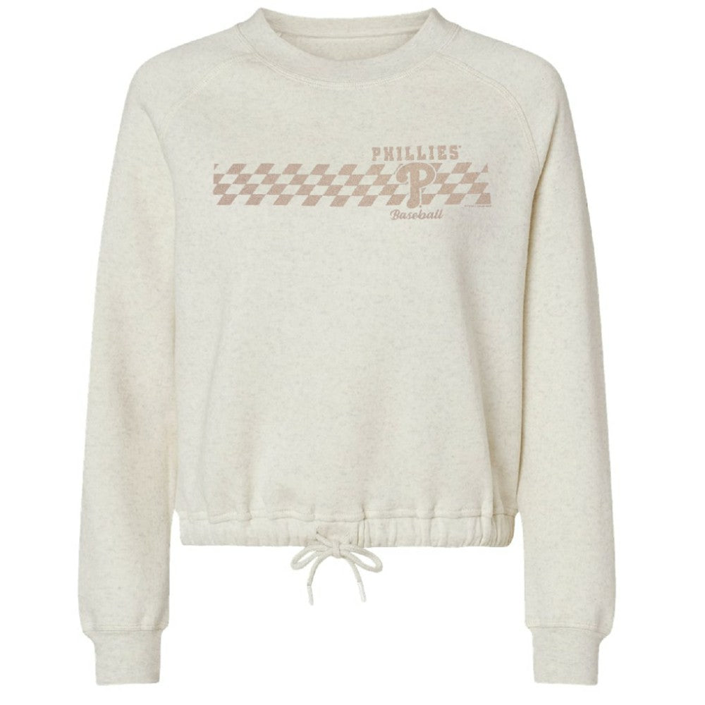 Philadelphia Phillies Soft as a Grape Women's Tonal Checkered Sweatshirt for sale