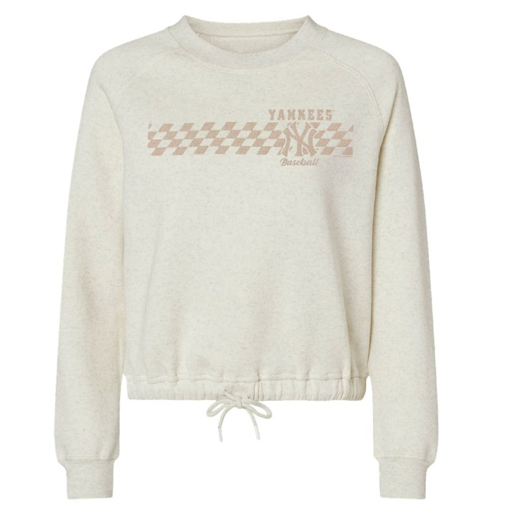 New York Yankees Soft as a Grape Women's Tonal Checkered Sweatshirt for sale