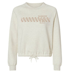 New York Yankees Soft as a Grape Women's Tonal Checkered Sweatshirt for sale