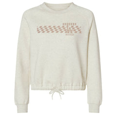 Los Angeles Dodgers Soft as a Grape Women's Tonal Checkered Sweatshirt for sale