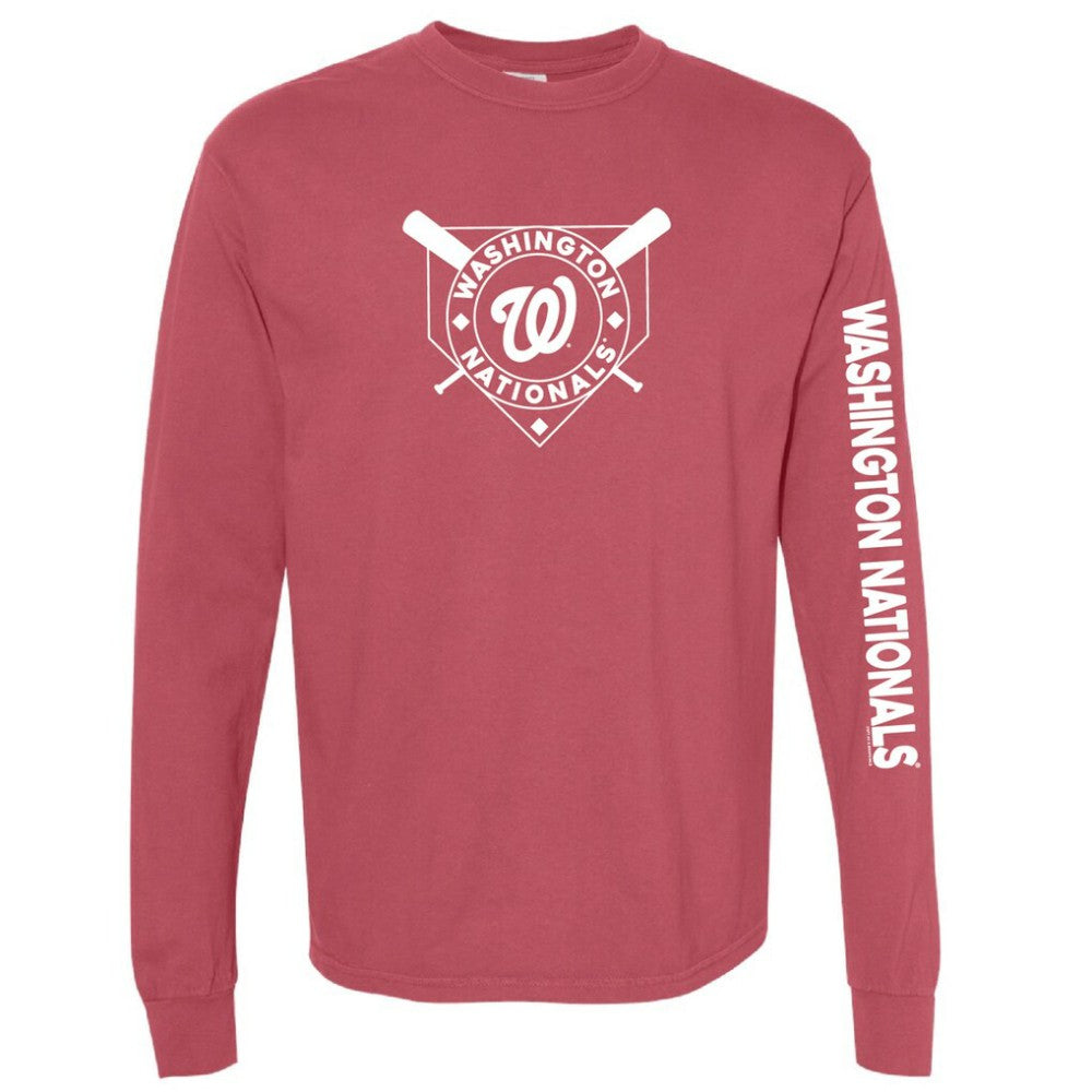 Washington Nationals Soft as a Grape Women's Pigment Dye Long Sleeve T-Shirt Discount