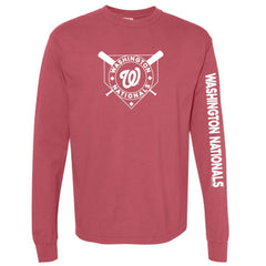 Washington Nationals Soft as a Grape Women's Pigment Dye Long Sleeve T-Shirt Discount