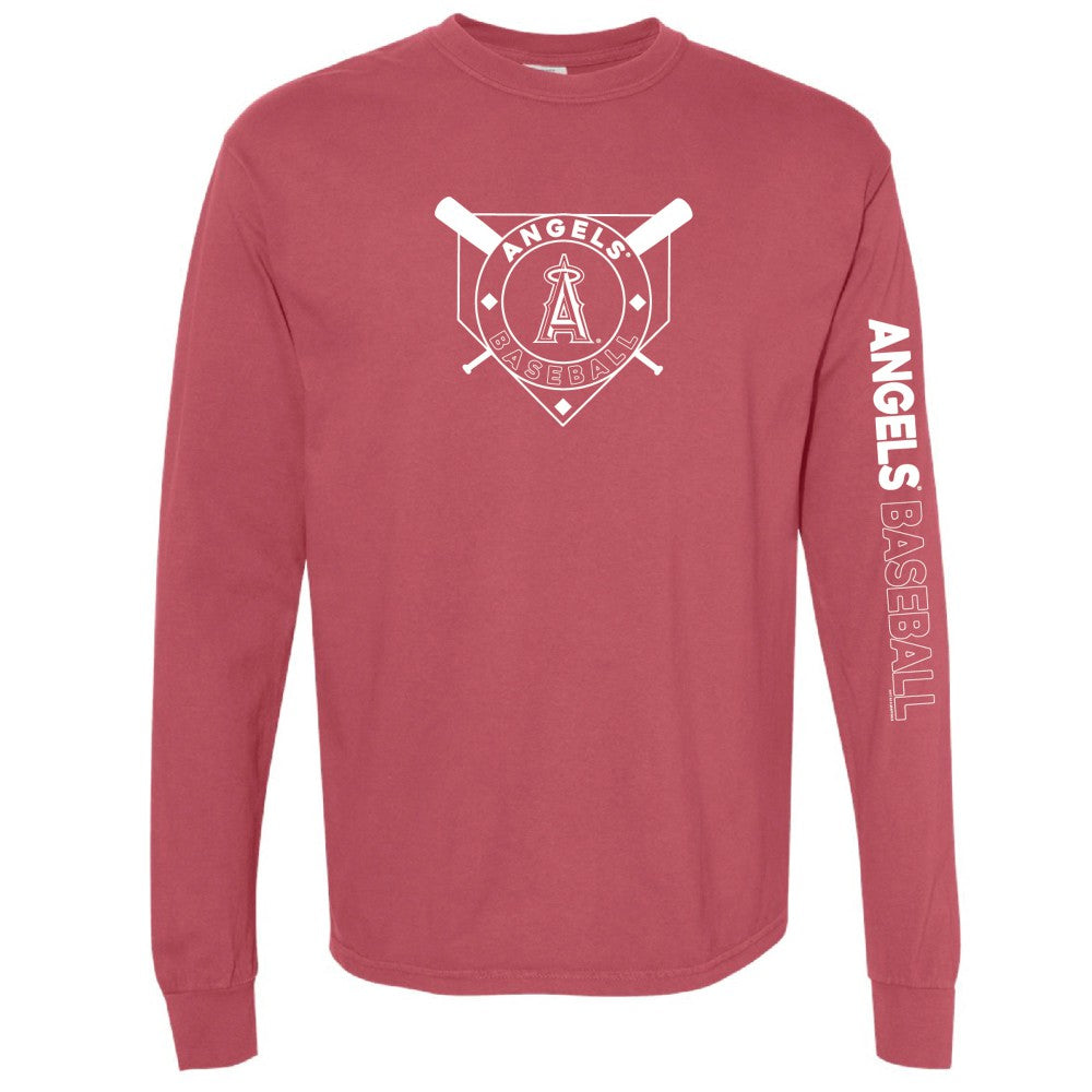 Los Angeles Angels Soft as a Grape Women's Pigment Dye Long Sleeve T-Shirt Online
