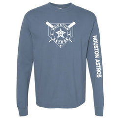 Houston Astros Soft as a Grape Women's Pigment Dye Long Sleeve T-Shirt Outlet