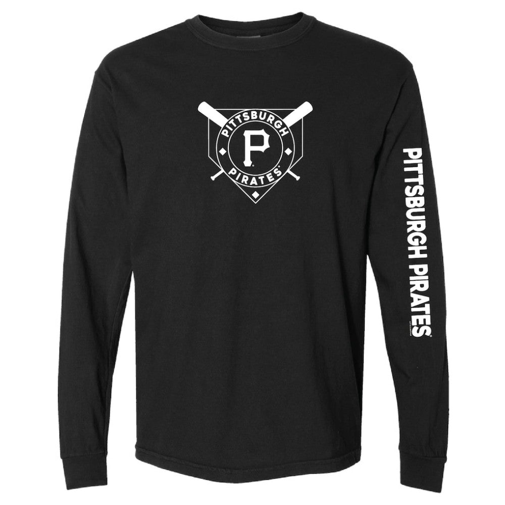 Pittsburgh Pirates Soft as a Grape Women's Pigment Dye Long Sleeve T-Shirt Outlet