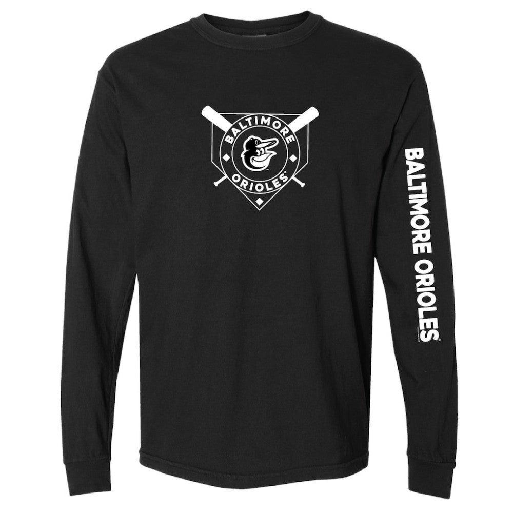 Baltimore Orioles Soft as a Grape Women's Pigment Dye Long Sleeve T-Shirt Online