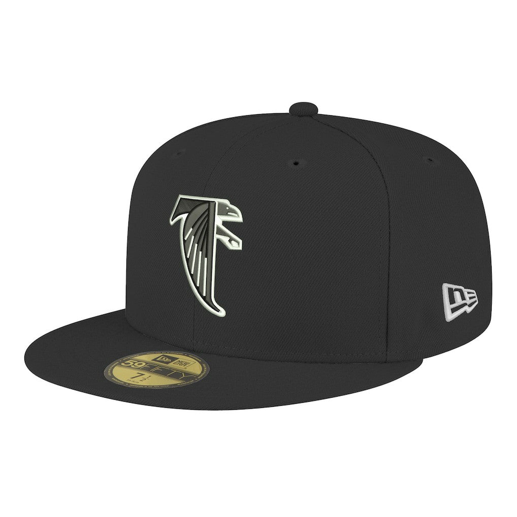Atlanta Falcons New Era Omaha Throwback 59FIFTY Fitted Hat - Black - NFL