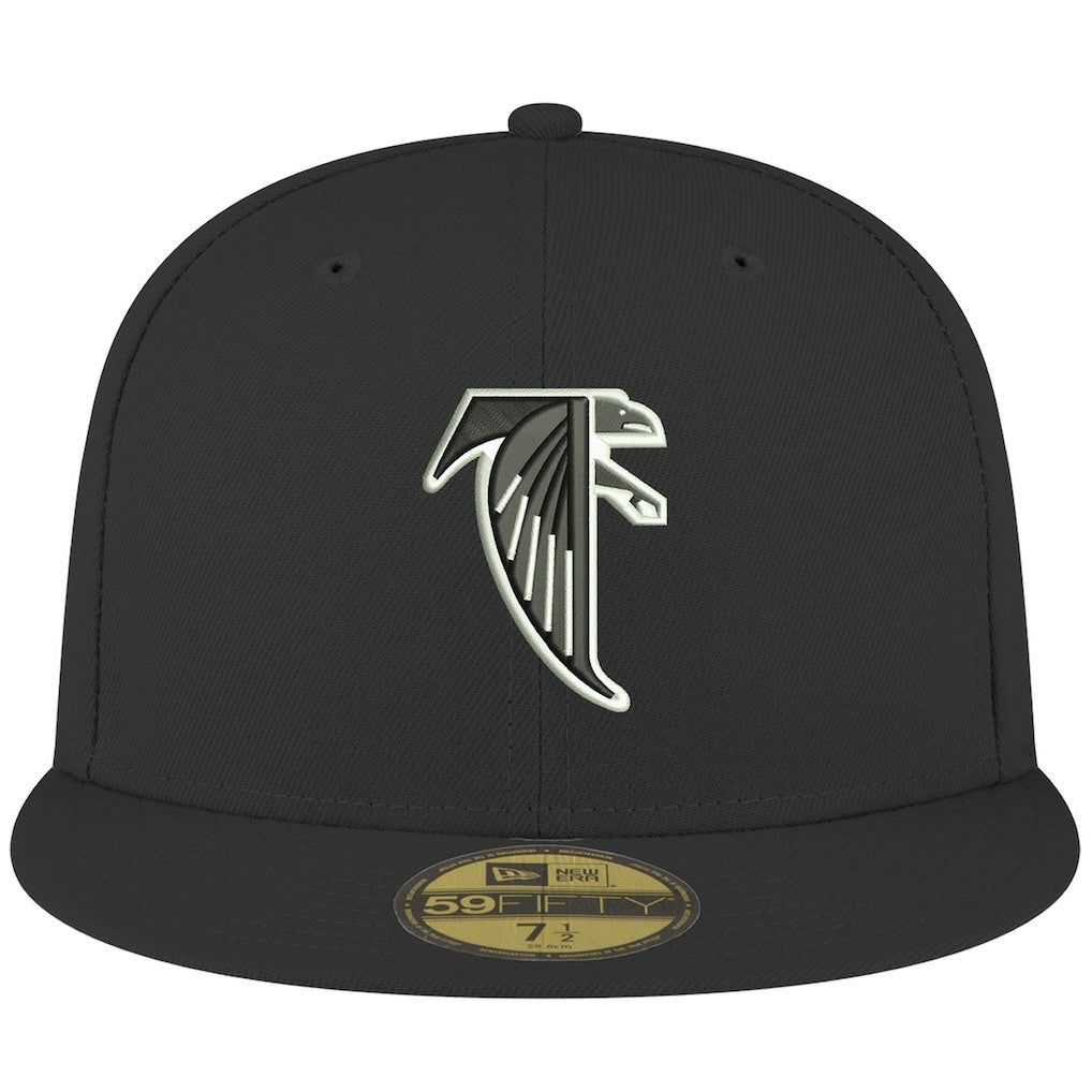 Atlanta Falcons New Era Omaha Throwback 59FIFTY Fitted Hat - Black - NFL