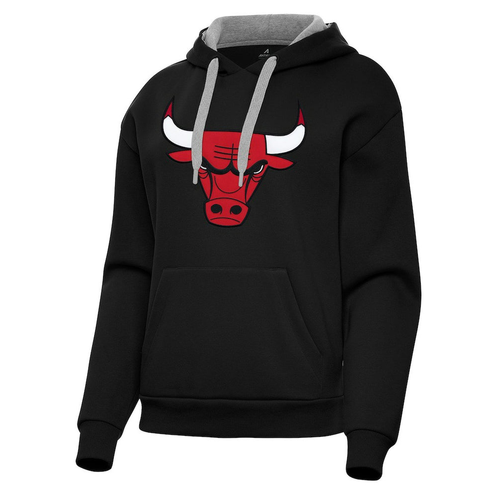 Chicago Bulls Antigua Women's Victory Pullover Hoodie Black