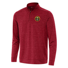 Denver Nuggets Antigua Bright Quarter-Zip Top Cardinal