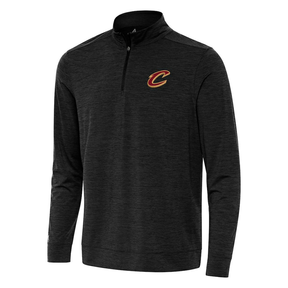 Cleveland Cavaliers Antigua Bright Quarter-Zip Top Heather Black